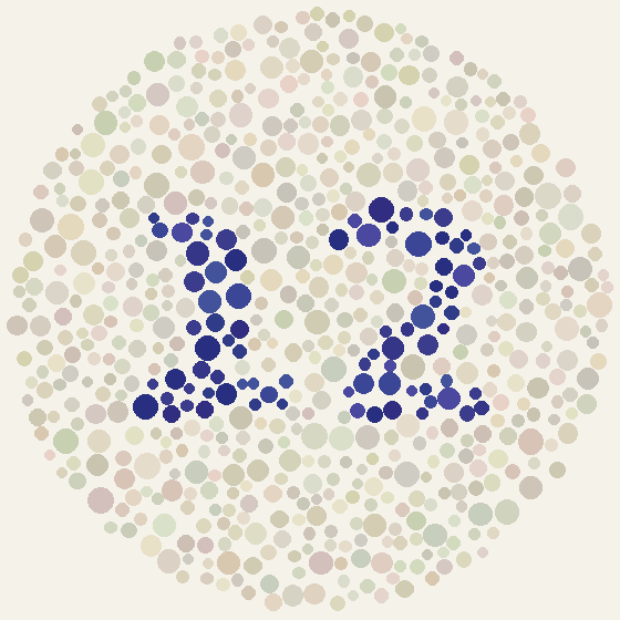 Colored dot plate with a hidden number